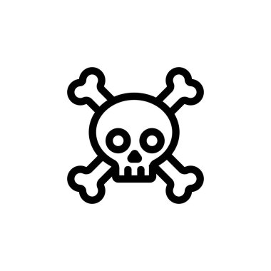 Zehirli madde ikon vektörü. İzole edilmiş kontür sembolü gösterimi