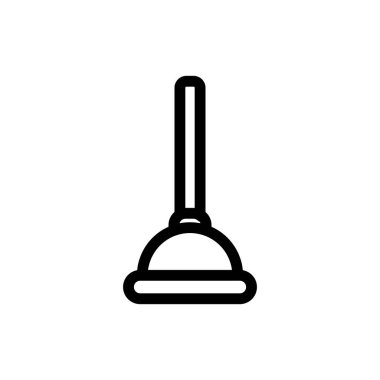 Vantuz simge vektörü. İzole edilmiş kontür sembolü gösterimi