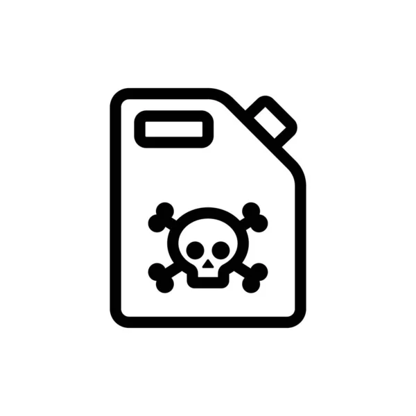 Tank with poison icon vector. Isolated contour symbol illustration — Stock Vector