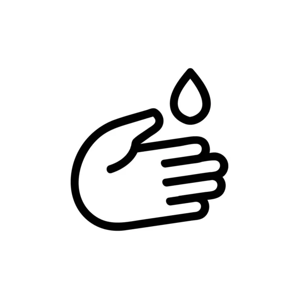 Vettore dell'icona dell'acqua contaminata. Illustrazione del simbolo del contorno isolato — Vettoriale Stock