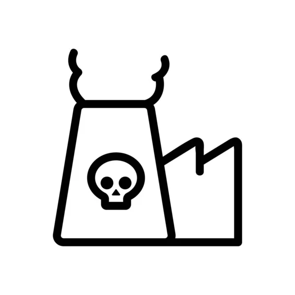 Substances toxiques icône vecteur. Illustration de symbole de contour isolé — Image vectorielle