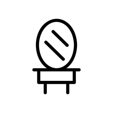 Kozmetik tablo ikon vektörü. İzole edilmiş kontür sembolü gösterimi