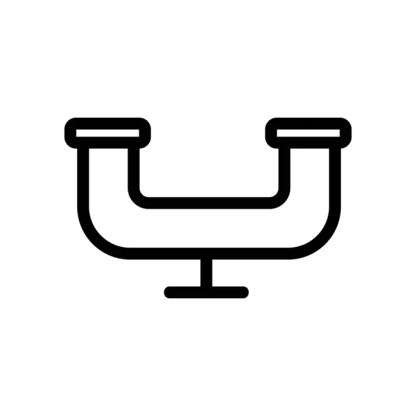Tuyau d'eau icône vecteur. Illustration de symbole de contour isolé — Image vectorielle