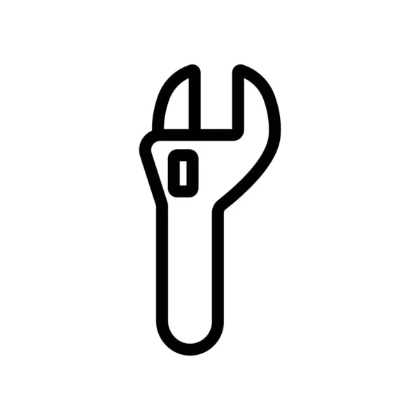 Drawk anahtar simgesi bir vektördür. İzole edilmiş kontür sembolü gösterimi — Stok Vektör