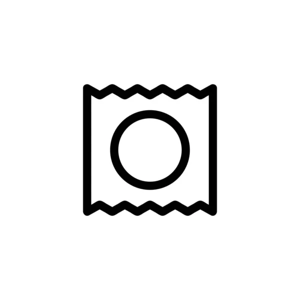 Vettore icona preservativo. Illustrazione del simbolo del contorno isolato — Vettoriale Stock