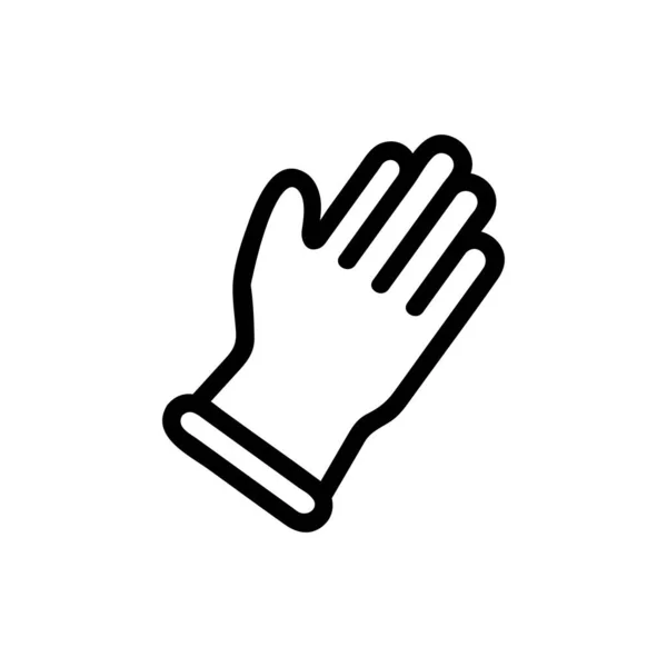 Glove of latex icon vector. Isolated contour symbol illustration — 스톡 벡터