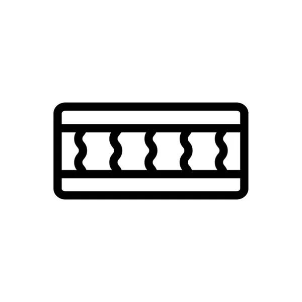 Vetor de ícone de colchão. Isolado contorno símbolo ilustração —  Vetores de Stock