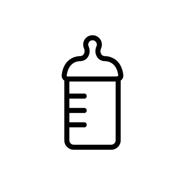 Plastflaska ikon vektor. Isolerad kontur symbol illustration — Stock vektor