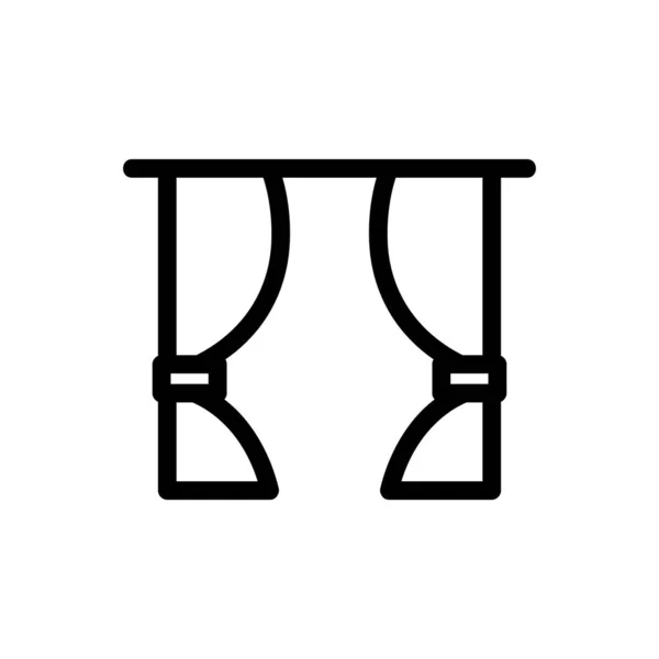 Ventana icono vector. Ilustración del símbolo de contorno aislado — Archivo Imágenes Vectoriales