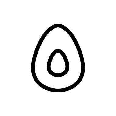 Avokado ikon vektörü. İzole edilmiş kontür sembolü gösterimi