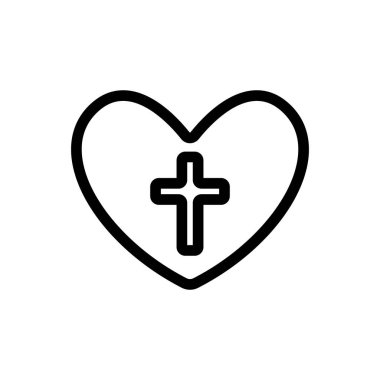 Paskalya ikonu vektörü. İzole edilmiş kontür sembolü gösterimi