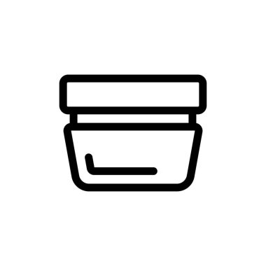 Dondurma ikonu vektörü. İzole edilmiş kontür sembolü gösterimi