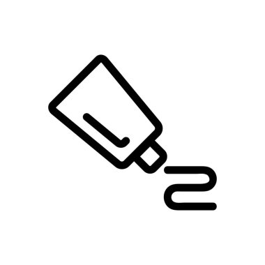 Dondurma ikonu vektörü. İzole edilmiş kontür sembolü gösterimi