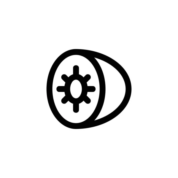 Vetor de ícone Kiwi. Isolado contorno símbolo ilustração — Vetor de Stock