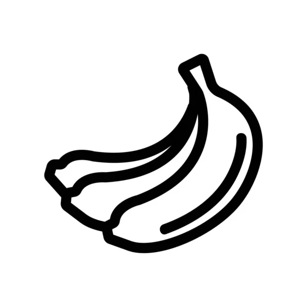 Bundel vektor ikon pisang. Ilustrasi simbol kontur terisolasi - Stok Vektor
