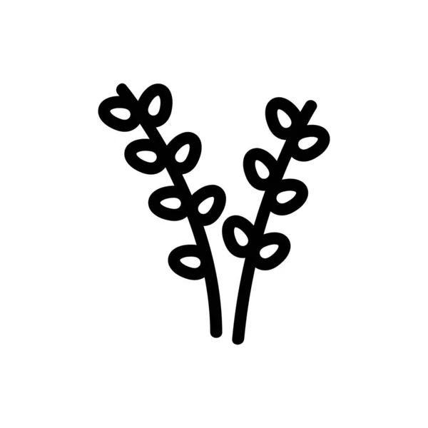 Easter willow icon vector. Isolated contour symbol illustration — 스톡 벡터