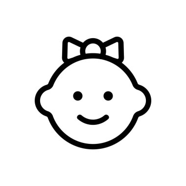 Yay ikon vektörü olan kız. İzole edilmiş kontür sembolü gösterimi