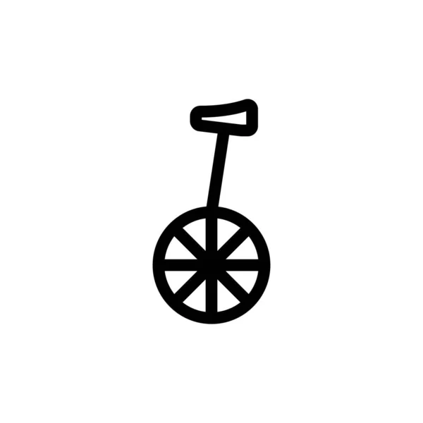 Unicycle icoon vector. Geïsoleerde contoursymbool illustratie — Stockvector