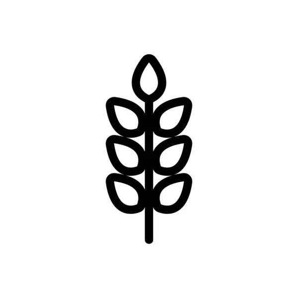 Vetor ícone de trigo. Isolado contorno símbolo ilustração —  Vetores de Stock