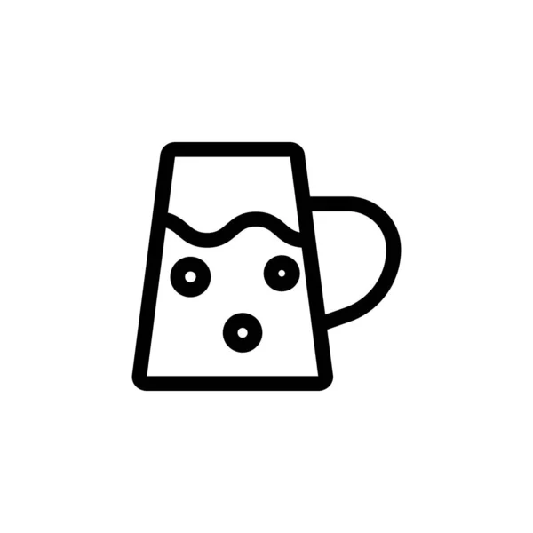 Mug of beer icon vector. Isolated contour symbol illustration — 스톡 벡터