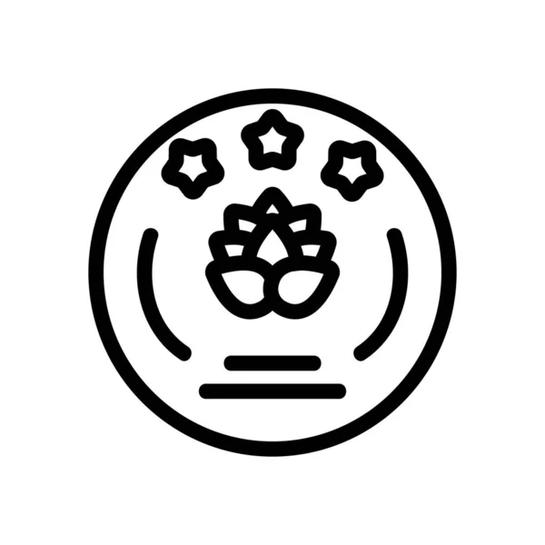 El emblema de la cervecería es un vector de icono. Ilustración del símbolo de contorno aislado — Vector de stock