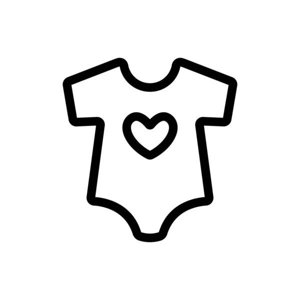 Baby body icon vector. Isolated contour symbol illustration — 스톡 벡터