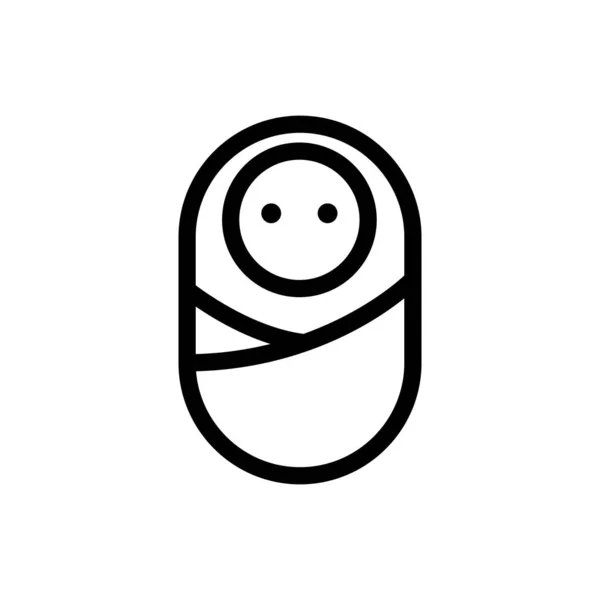 Baby diaper icon vector. Isolated contour symbol illustration — 스톡 벡터