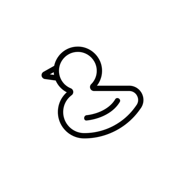 Gumowy wektor ikony kaczki. Ilustracja izolowanego symbolu konturu — Wektor stockowy