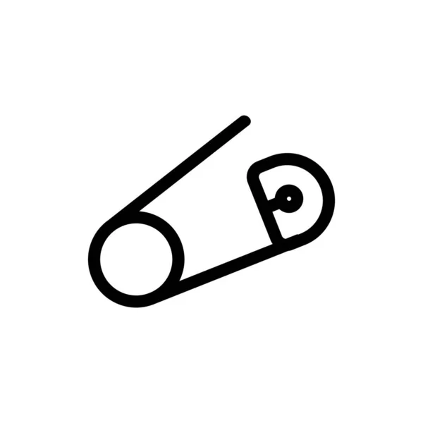 Pin simgesi vektörü. İzole edilmiş kontür sembolü gösterimi — Stok Vektör