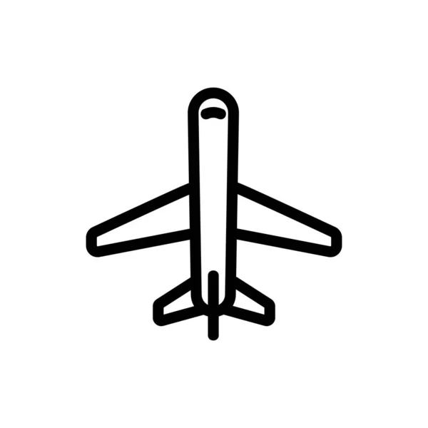 Vetor ícone de avião de passageiros. Isolado contorno símbolo ilustração —  Vetores de Stock