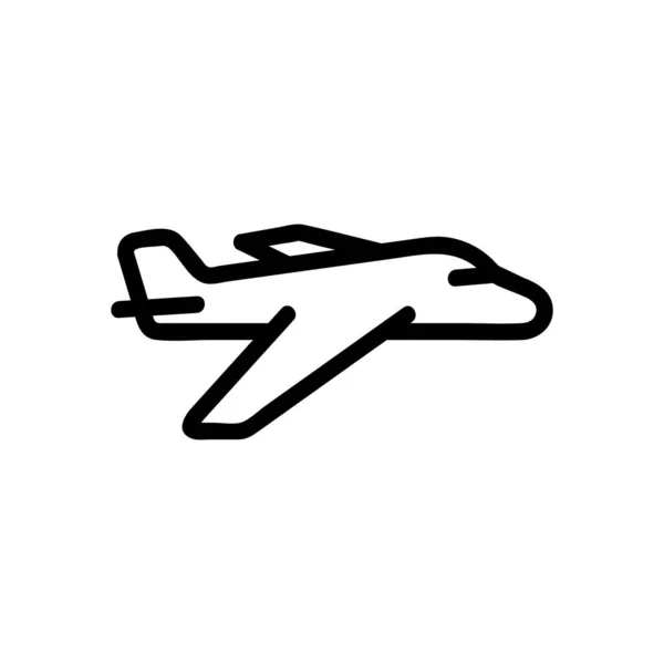 Vecteur d'icônes d'avion de passagers. Illustration de symbole de contour isolé — Image vectorielle