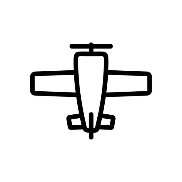 Icono de avión de pasajeros vector. Ilustración del símbolo de contorno aislado — Vector de stock