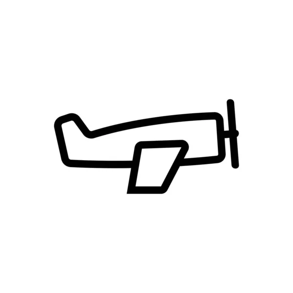 Vetor ícone de avião de passageiros. Isolado contorno símbolo ilustração —  Vetores de Stock