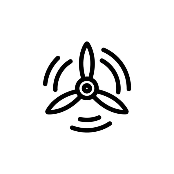 Air screw loicon vector. Isolated contour symbol illustration — 스톡 벡터