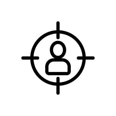 Silah doğrultulan adam. İzole edilmiş kontür sembolü gösterimi