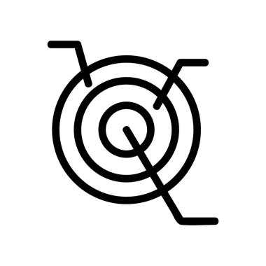 hedef simge vektörü. İzole edilmiş kontür sembolü gösterimi