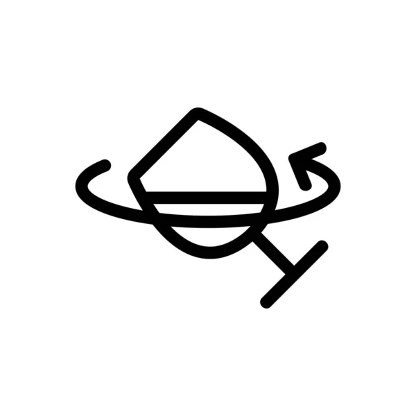 Icono de degustación de vinos vector. Ilustración del símbolo de contorno aislado — Archivo Imágenes Vectoriales