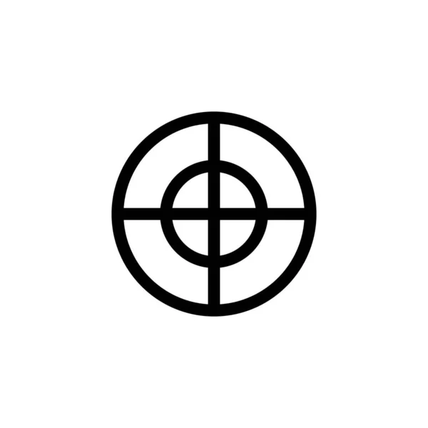 Вектор целевой иконки. Изолированная контурная иллюстрация — стоковый вектор