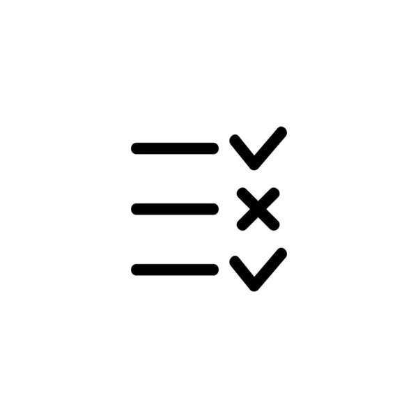 Kérdőív ikon vektor. Elszigetelt körvonalszimbólum illusztráció — Stock Vector