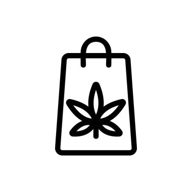 Kenevir vektör simgesi satın almak. İzole edilmiş kontür sembolü gösterimi