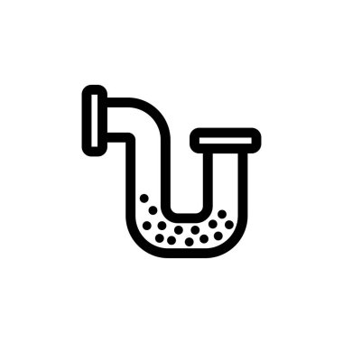 Tüp ikon vektörünü tıkayın. İzole edilmiş kontür sembolü gösterimi