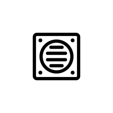 Havalandırma ikonu vektörü. İzole edilmiş kontür sembolü gösterimi