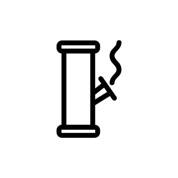 Fumer le vecteur icône du cannabis. Illustration de symbole de contour isolé — Image vectorielle