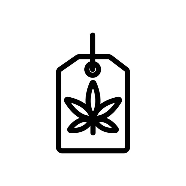 Hecho de un icono del vector de cannabis. Ilustración del símbolo de contorno aislado — Vector de stock