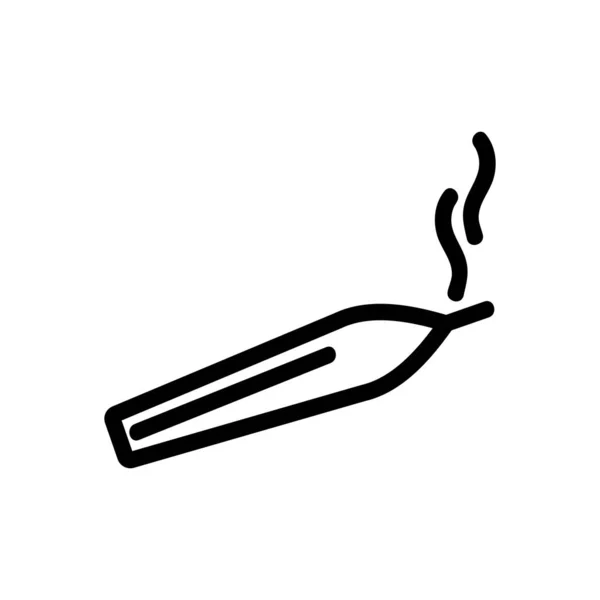 Kouření konopí ikona vektor. Izolovaný obrysový symbol ilustrace — Stockový vektor