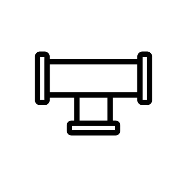 Vektor vodovodní trubky. Izolovaný obrysový symbol ilustrace — Stockový vektor