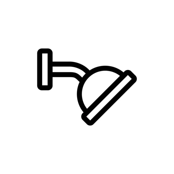 Banyo ikonu taşıyıcısında duş al. İzole edilmiş kontür sembolü gösterimi — Stok Vektör