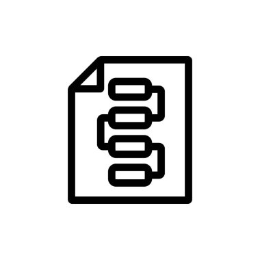 Stratejik planlama ikonu vektörü. İzole edilmiş kontür sembolü gösterimi