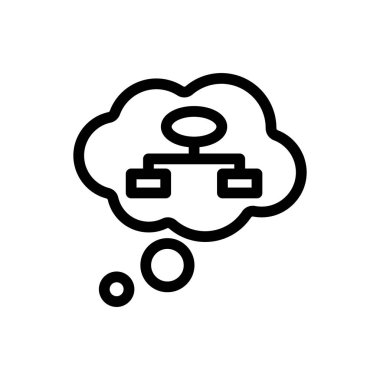 Vektör simgesinin şablonunu planla. İzole edilmiş kontür sembolü gösterimi