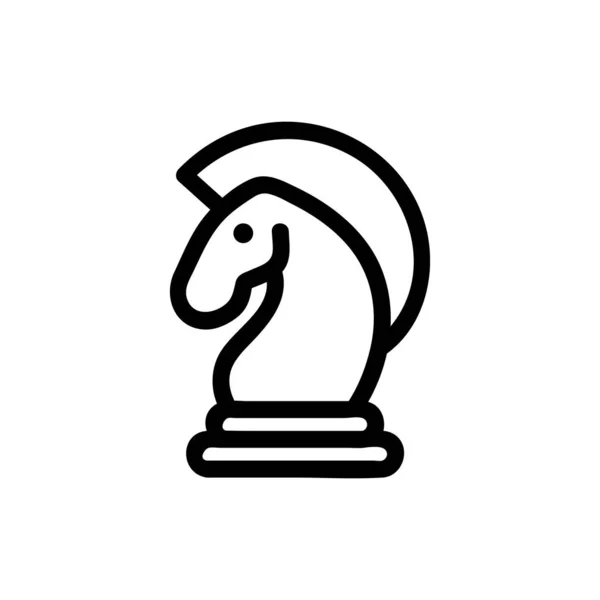 Vetor de ícone de xadrez. Isolado contorno símbolo ilustração —  Vetores de Stock